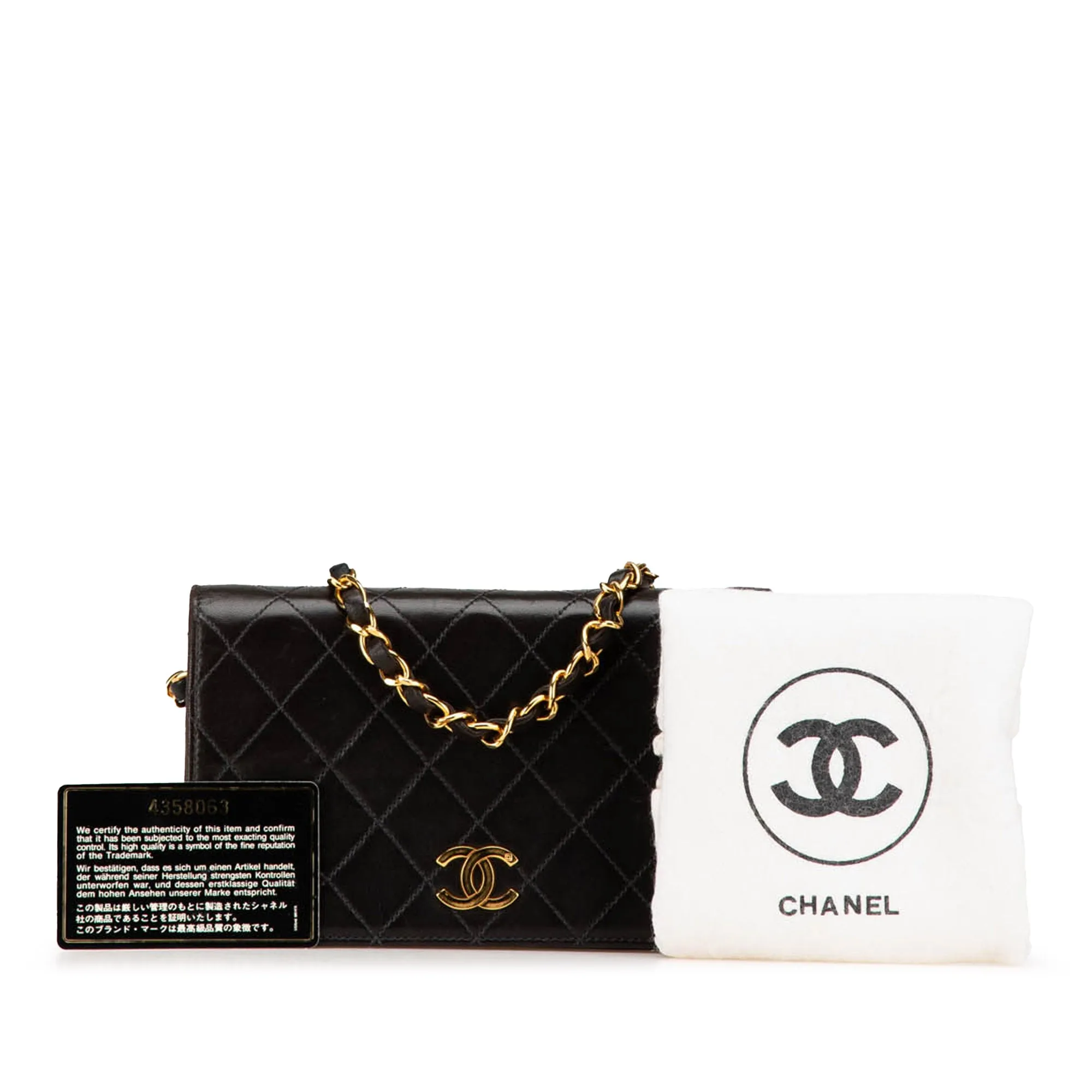 Mini CC Quilted Lambskin Full Flap