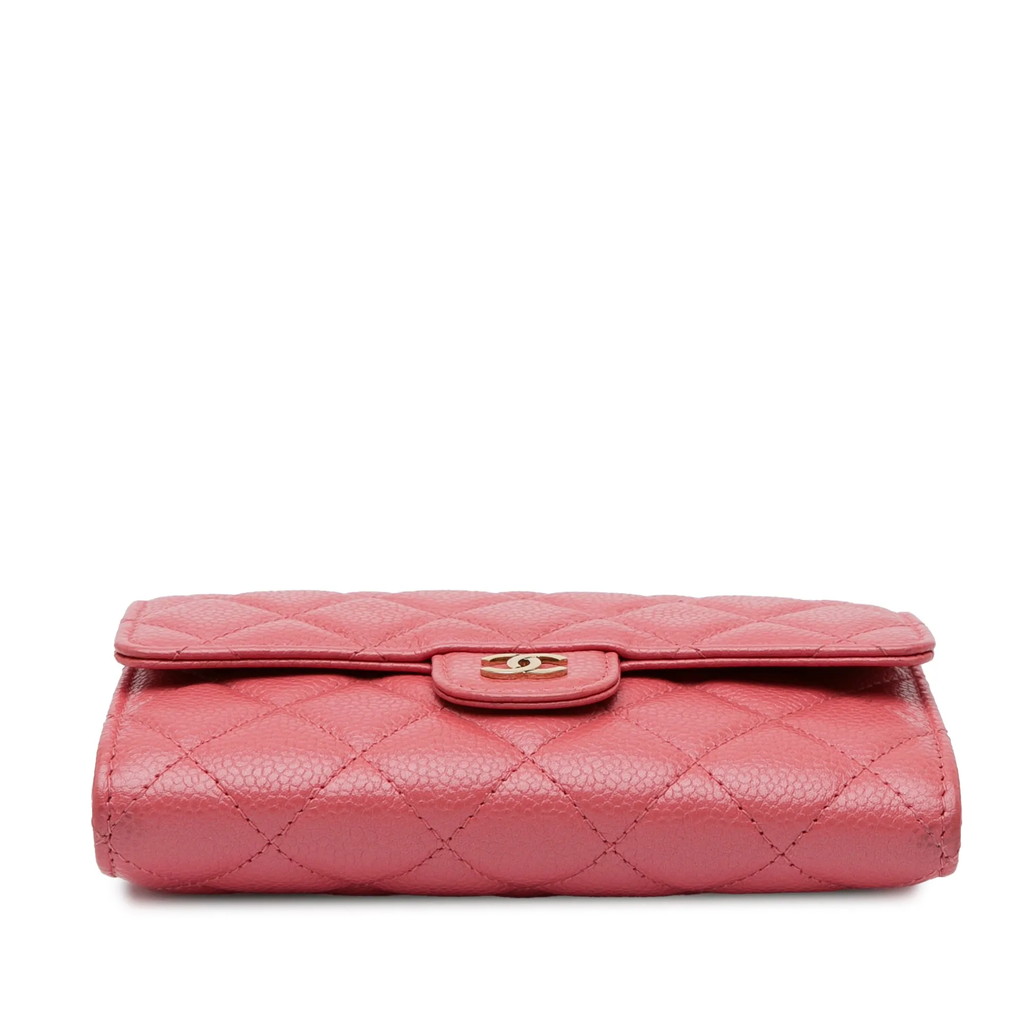 Mini Classic Caviar Flap Wallet on Chain