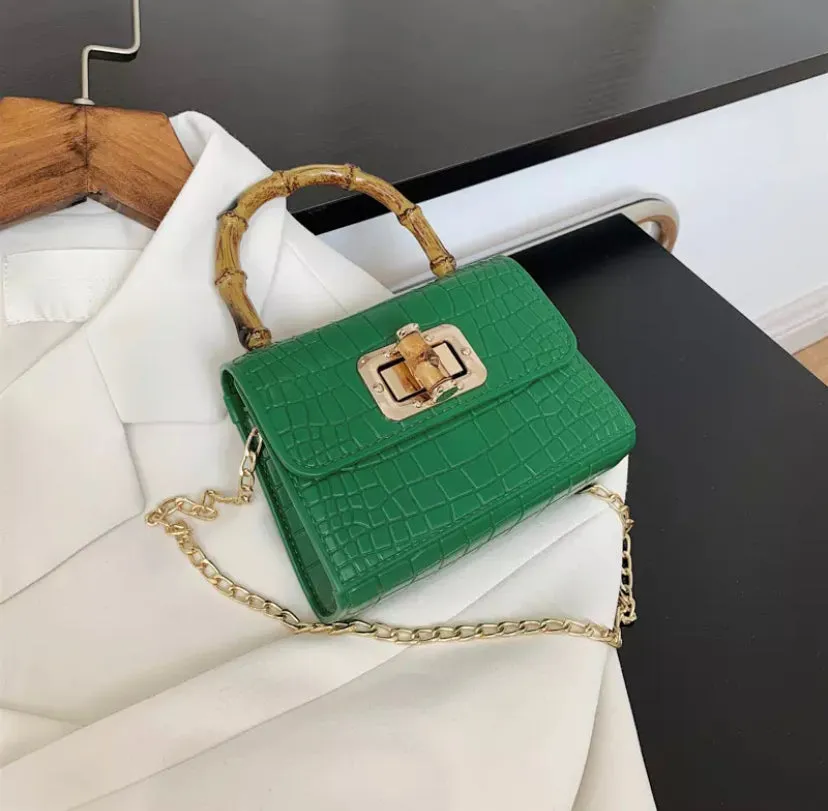 Mini Croc Crossbody Bag