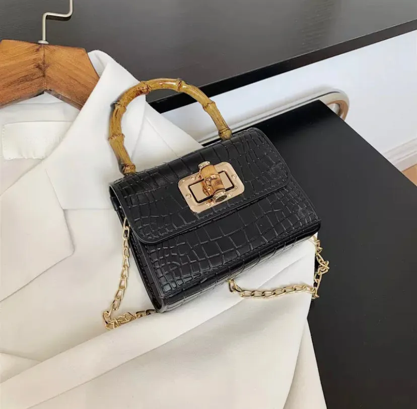 Mini Croc Crossbody Bag