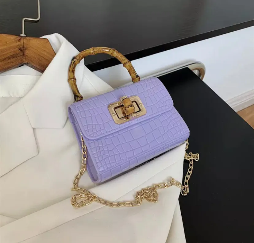 Mini Croc Crossbody Bag
