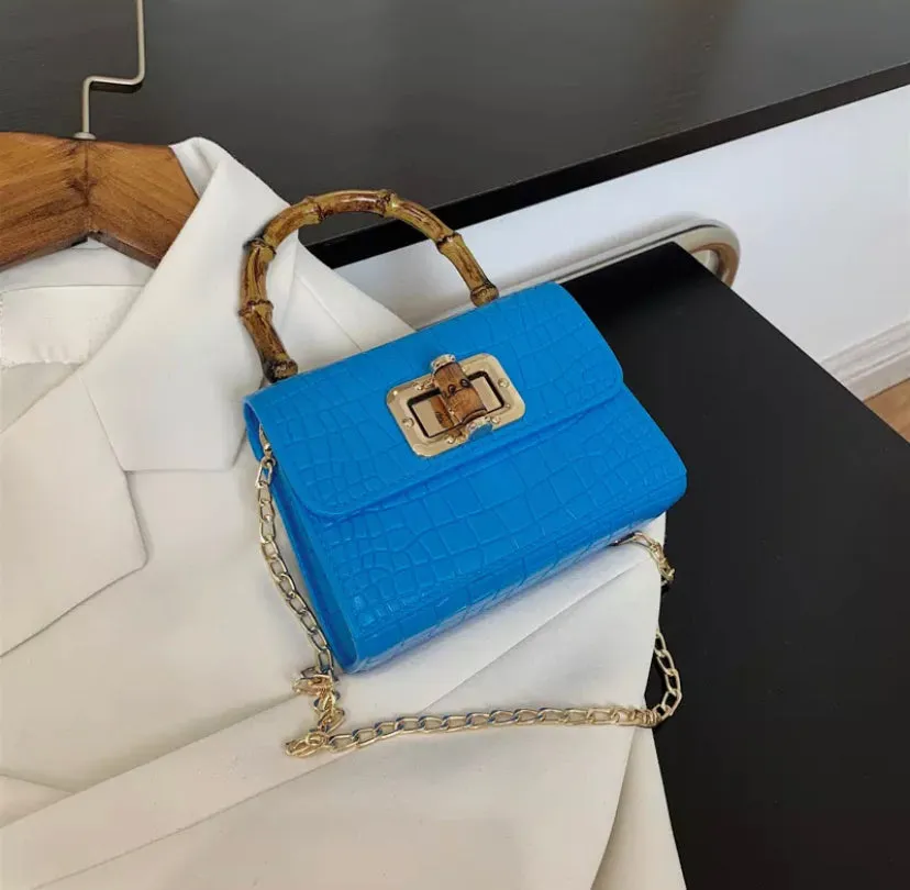 Mini Croc Crossbody Bag