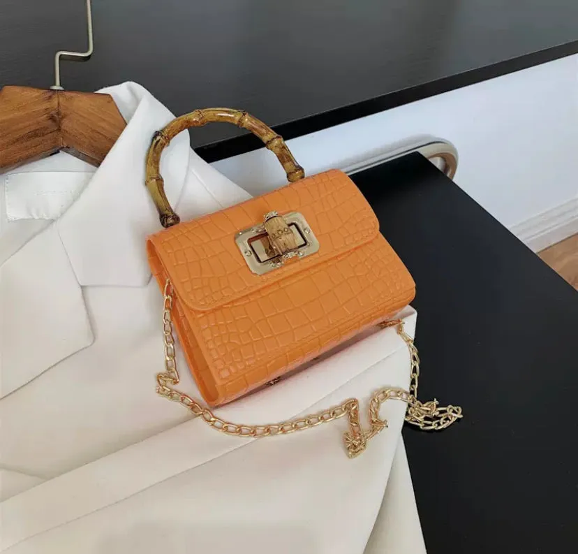 Mini Croc Crossbody Bag