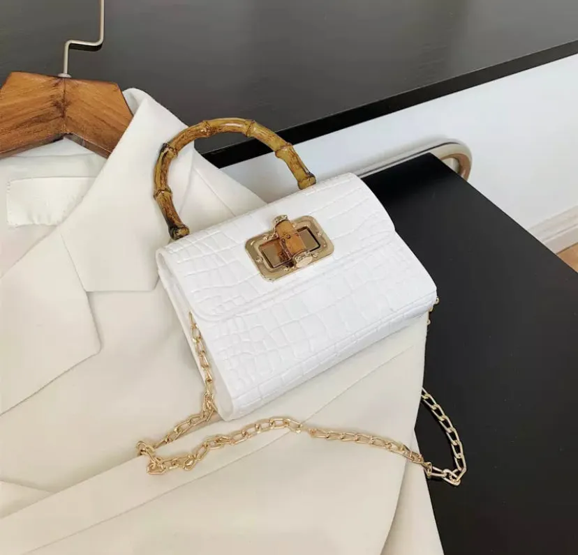 Mini Croc Crossbody Bag
