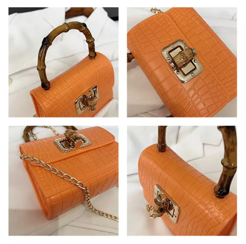 Mini Croc Crossbody Bag