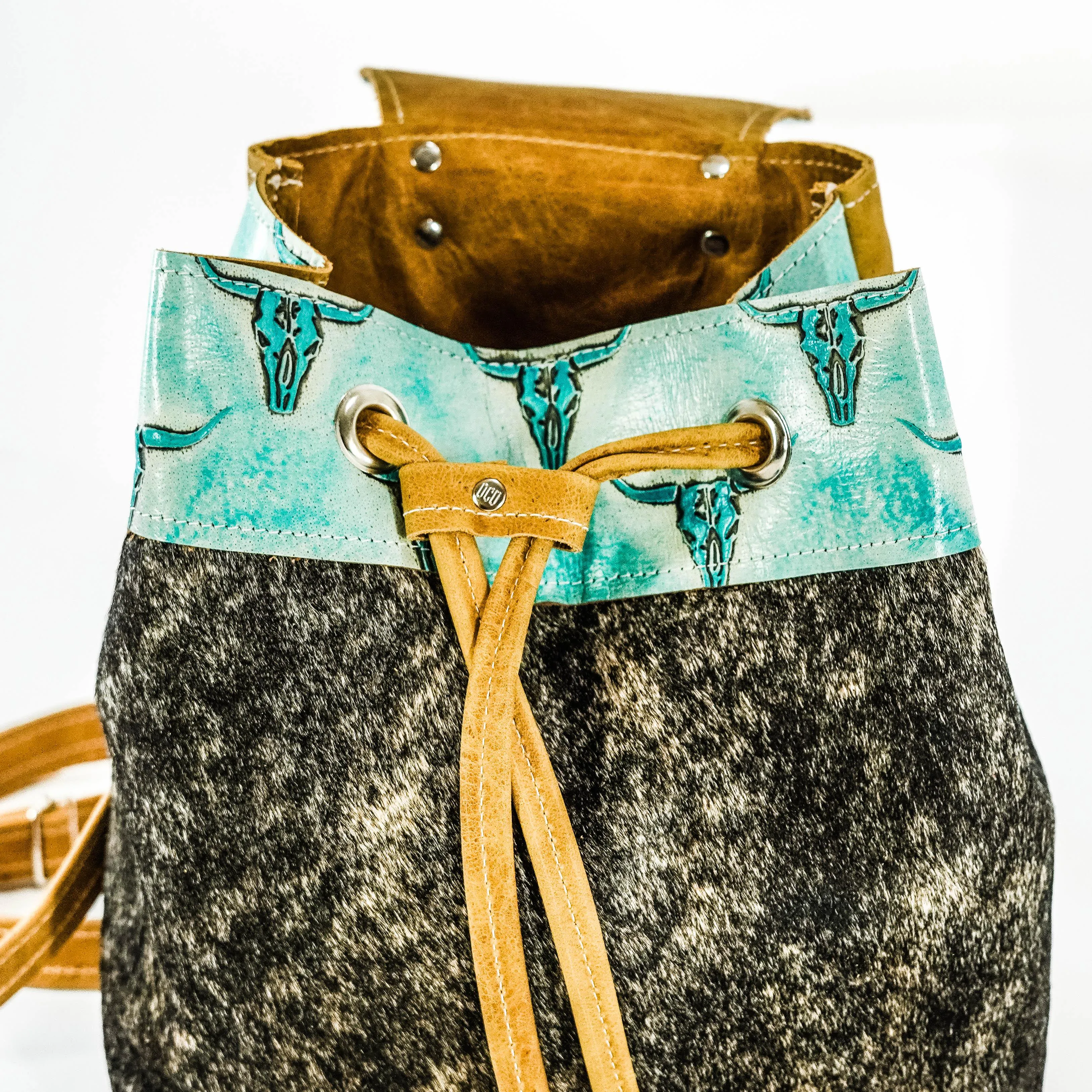 Mini Kelsea Backpack - Brindle w/ Caribbean Skulls