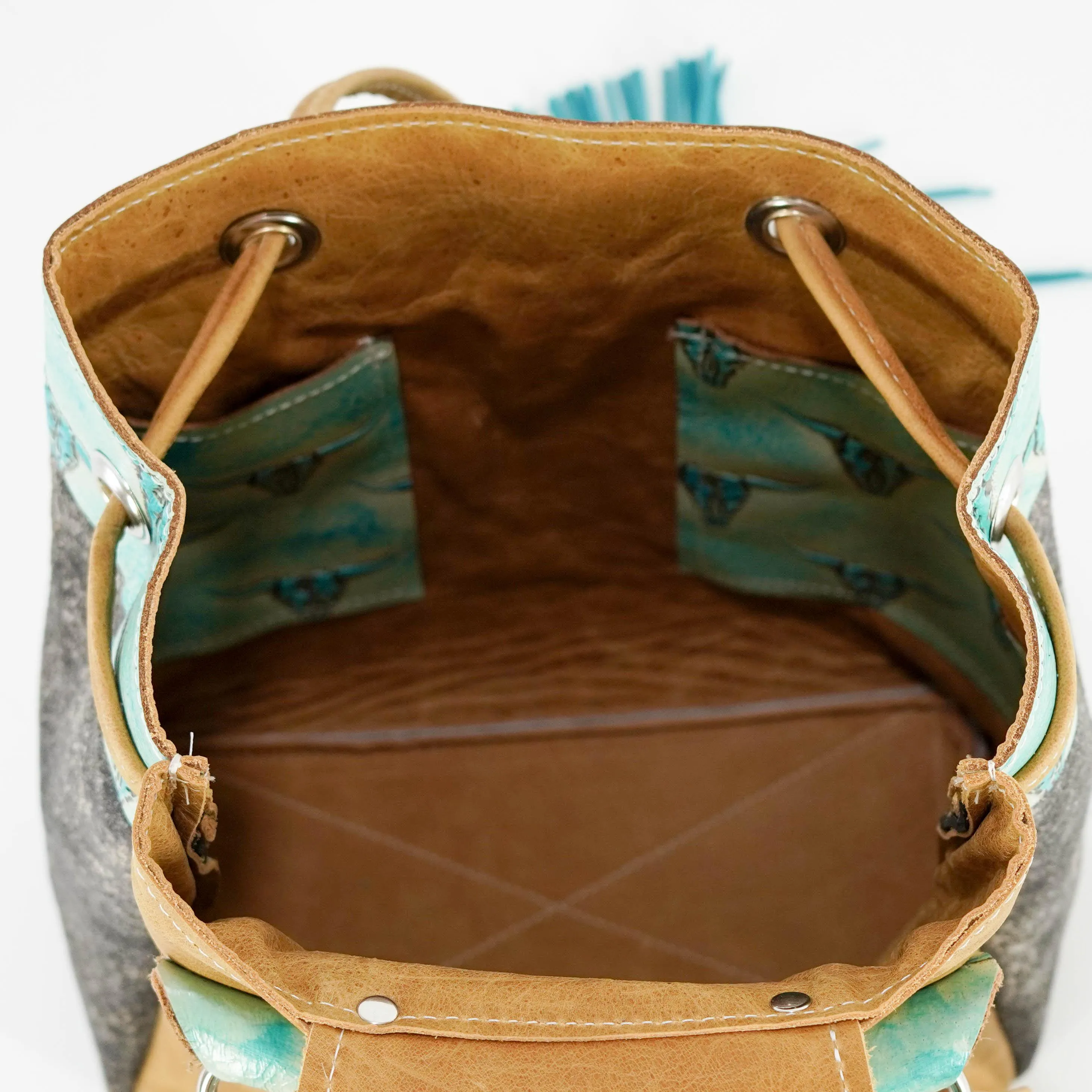 Mini Kelsea Backpack - Brindle w/ Caribbean Skulls