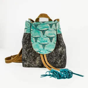 Mini Kelsea Backpack - Brindle w/ Caribbean Skulls