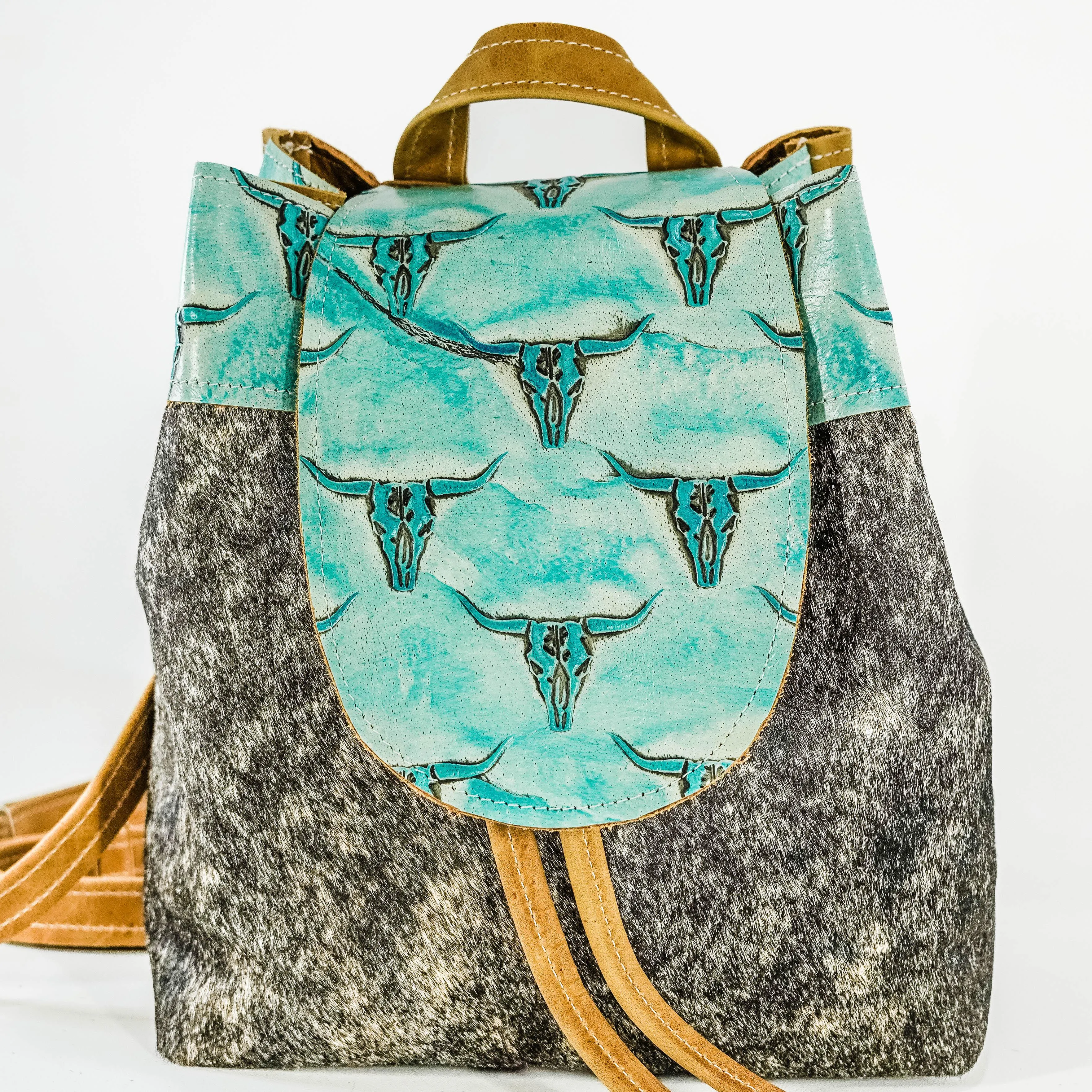 Mini Kelsea Backpack - Brindle w/ Caribbean Skulls