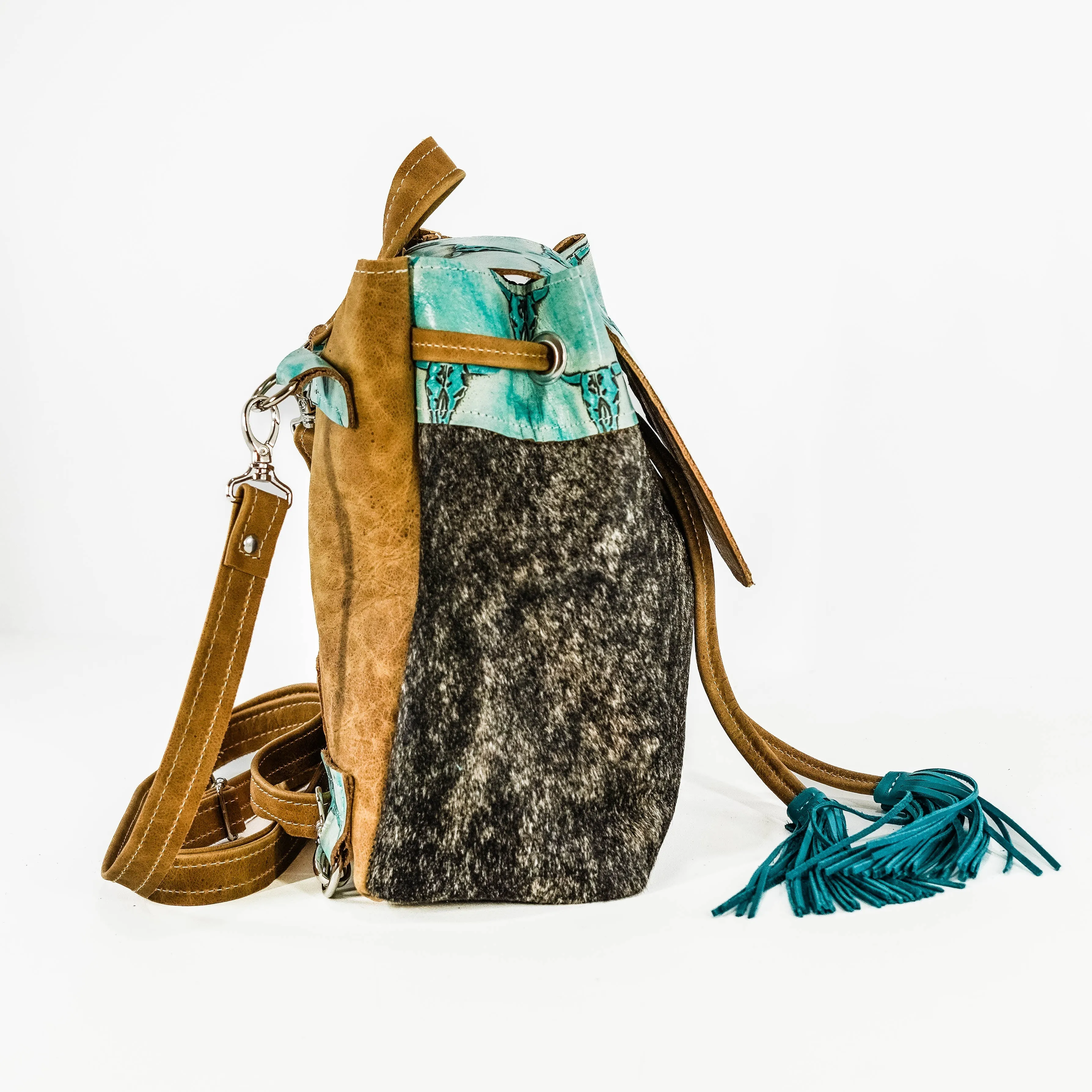 Mini Kelsea Backpack - Brindle w/ Caribbean Skulls