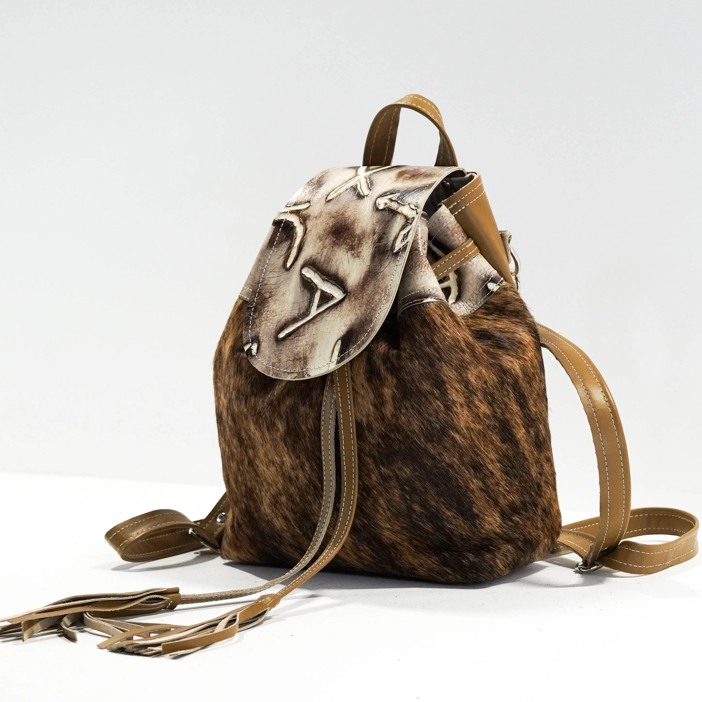 Mini Kelsea Backpack - Brindle w/ Ivory Brands