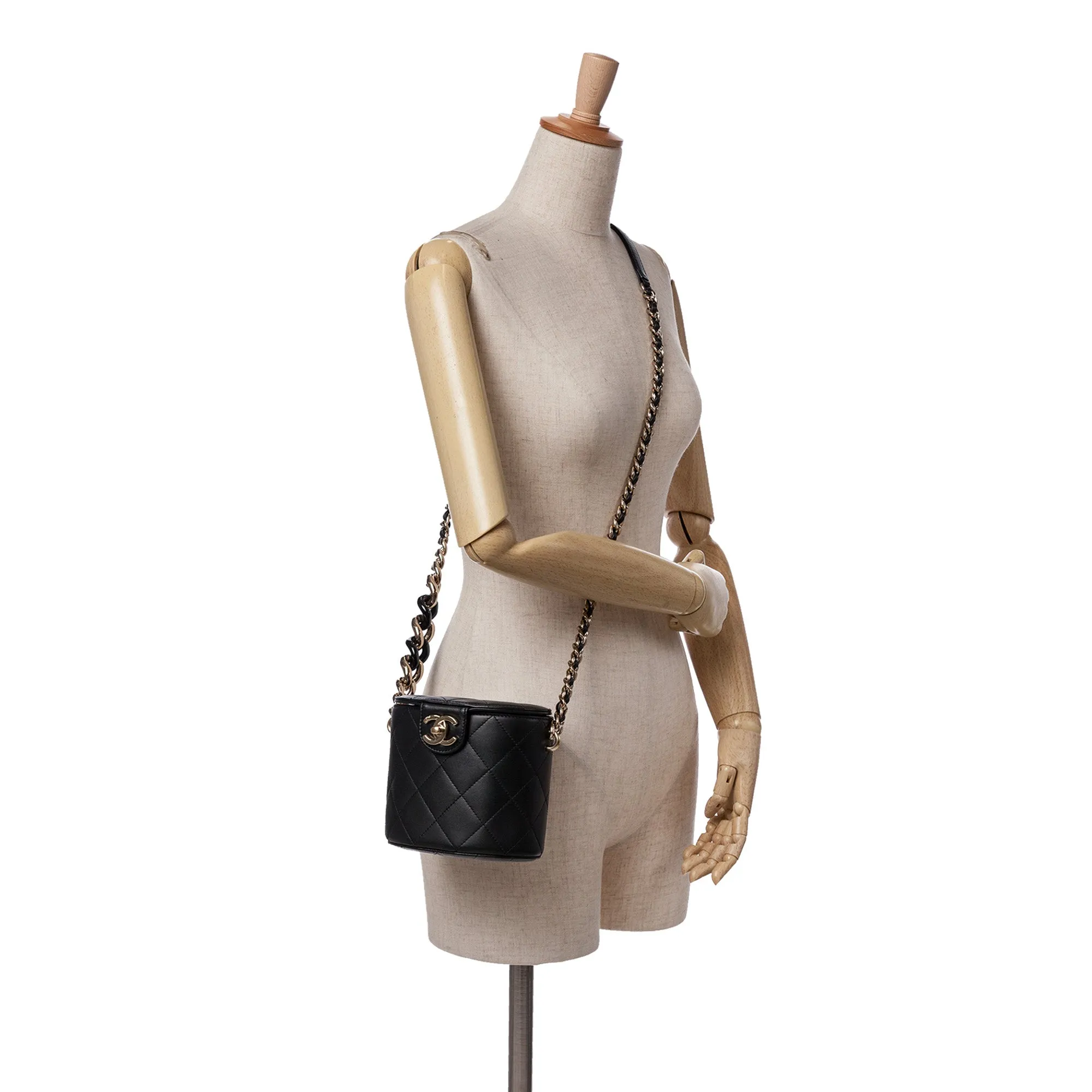 Mini Lambskin Elegant Chain Vanity Case
