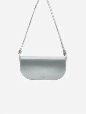 Mini Millais Apple Leather Vegan Crossbody Bag | Silver Birch