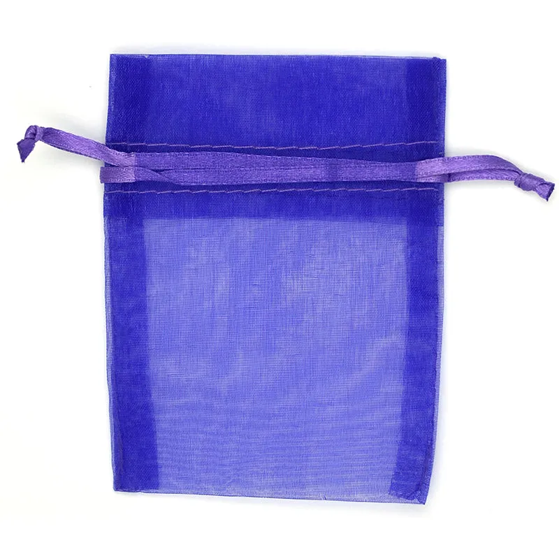 MINI ORGANZA BAG PURPLE 10CMX7.5CM 7PC
