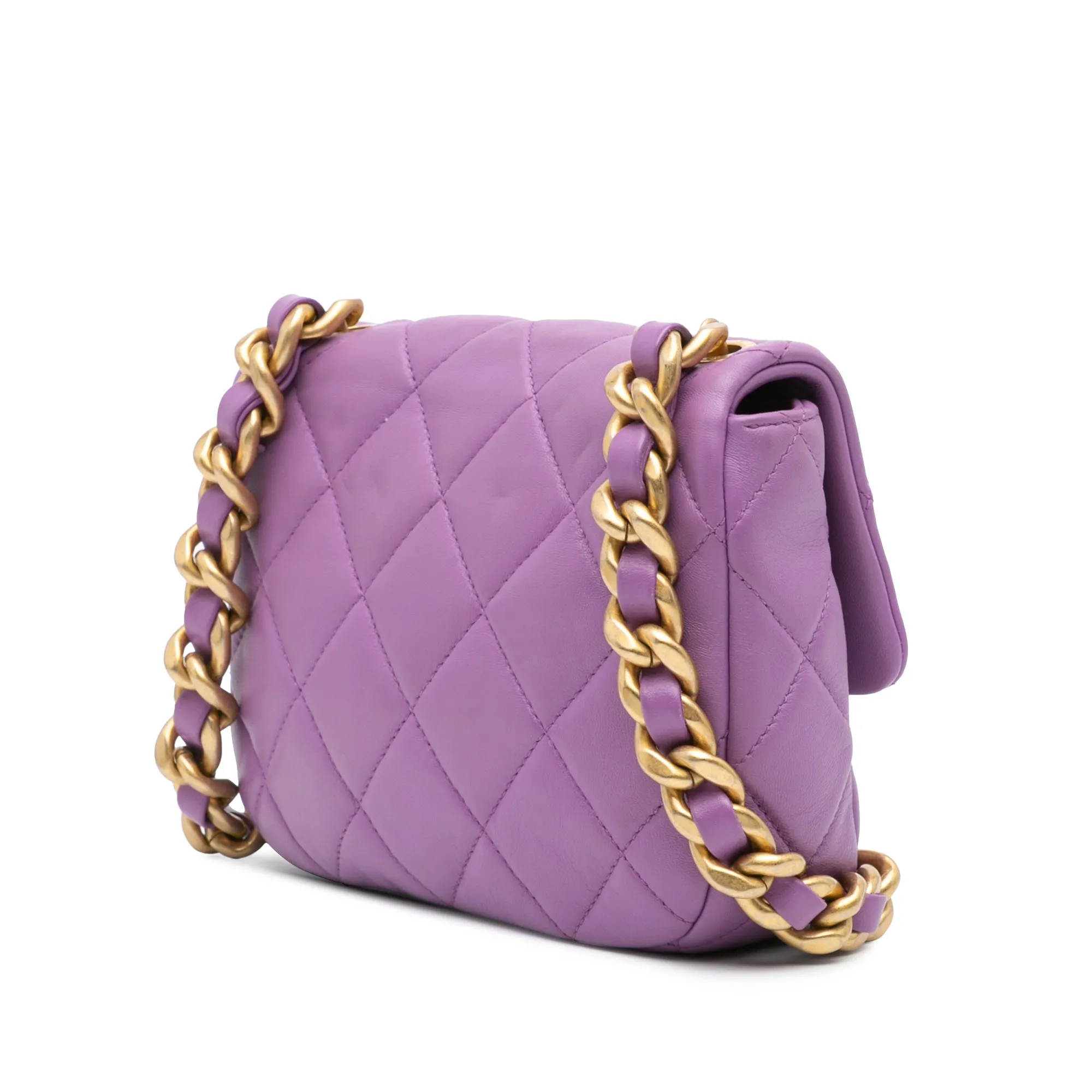 Mini Quilted Lambskin Candy Chain Flap