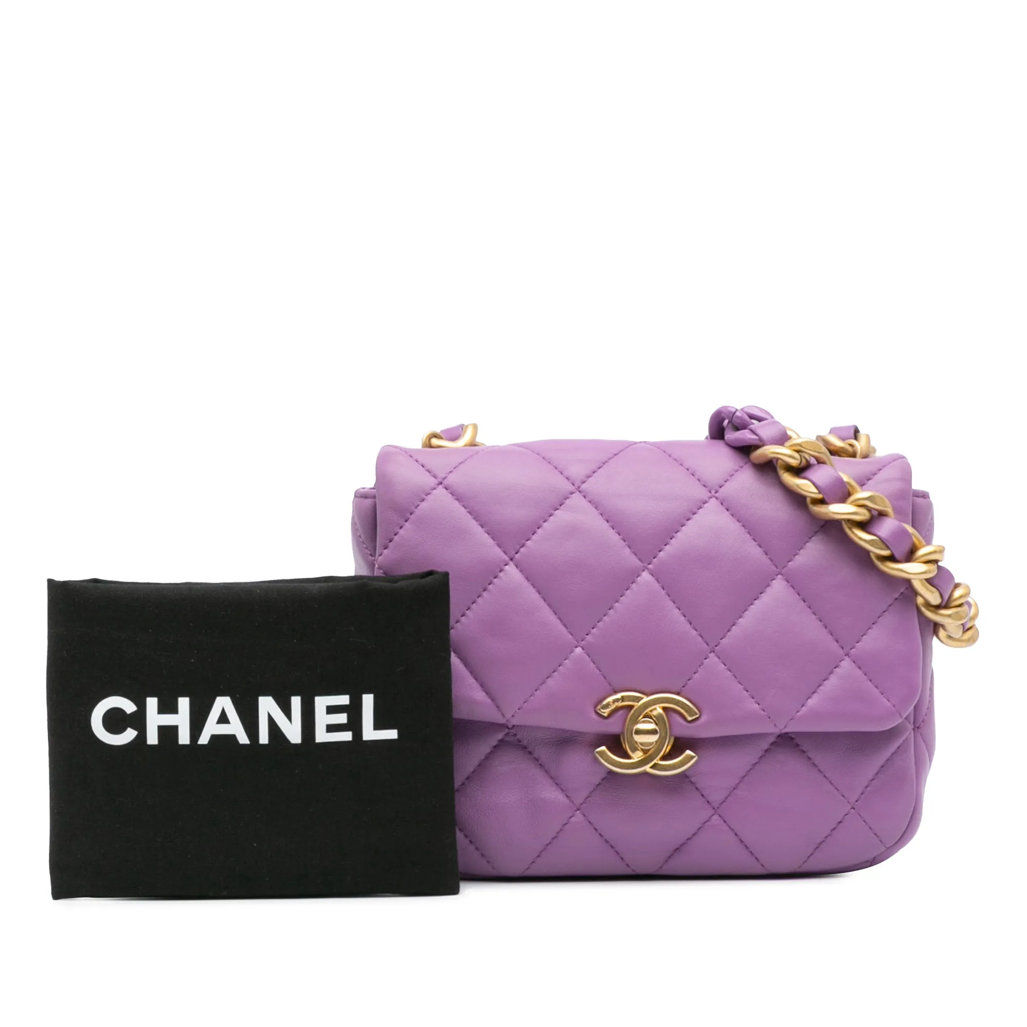 Mini Quilted Lambskin Candy Chain Flap