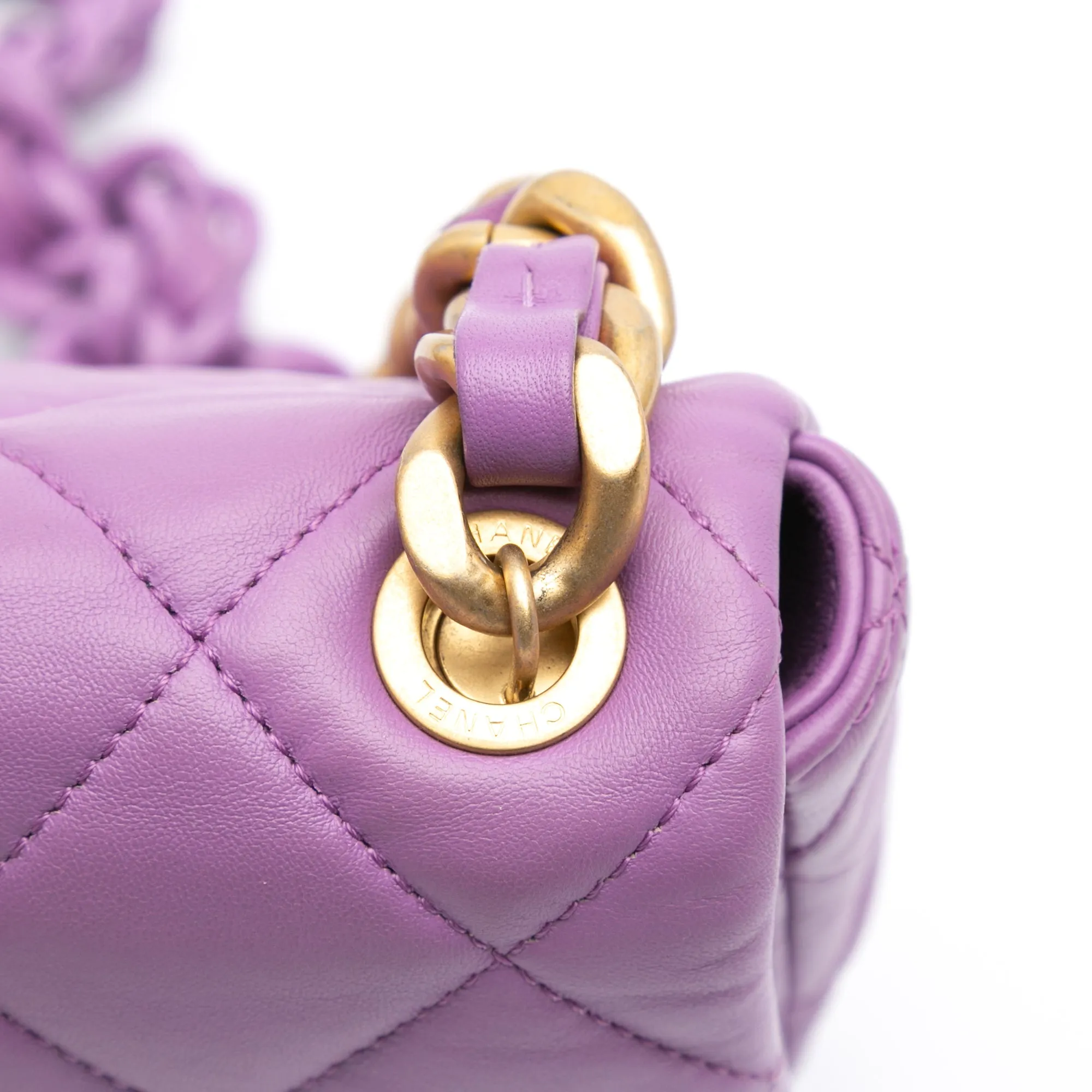 Mini Quilted Lambskin Candy Chain Flap