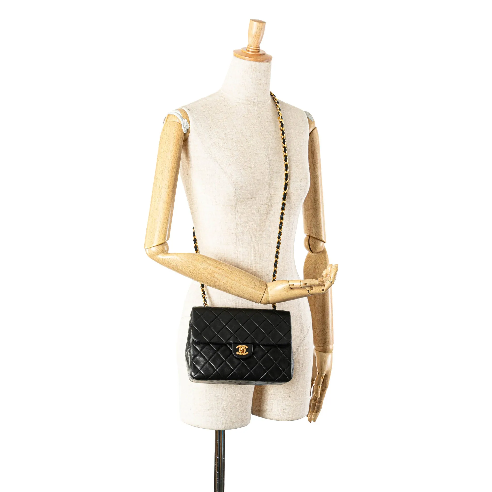 Mini Square Classic Lambskin Flap