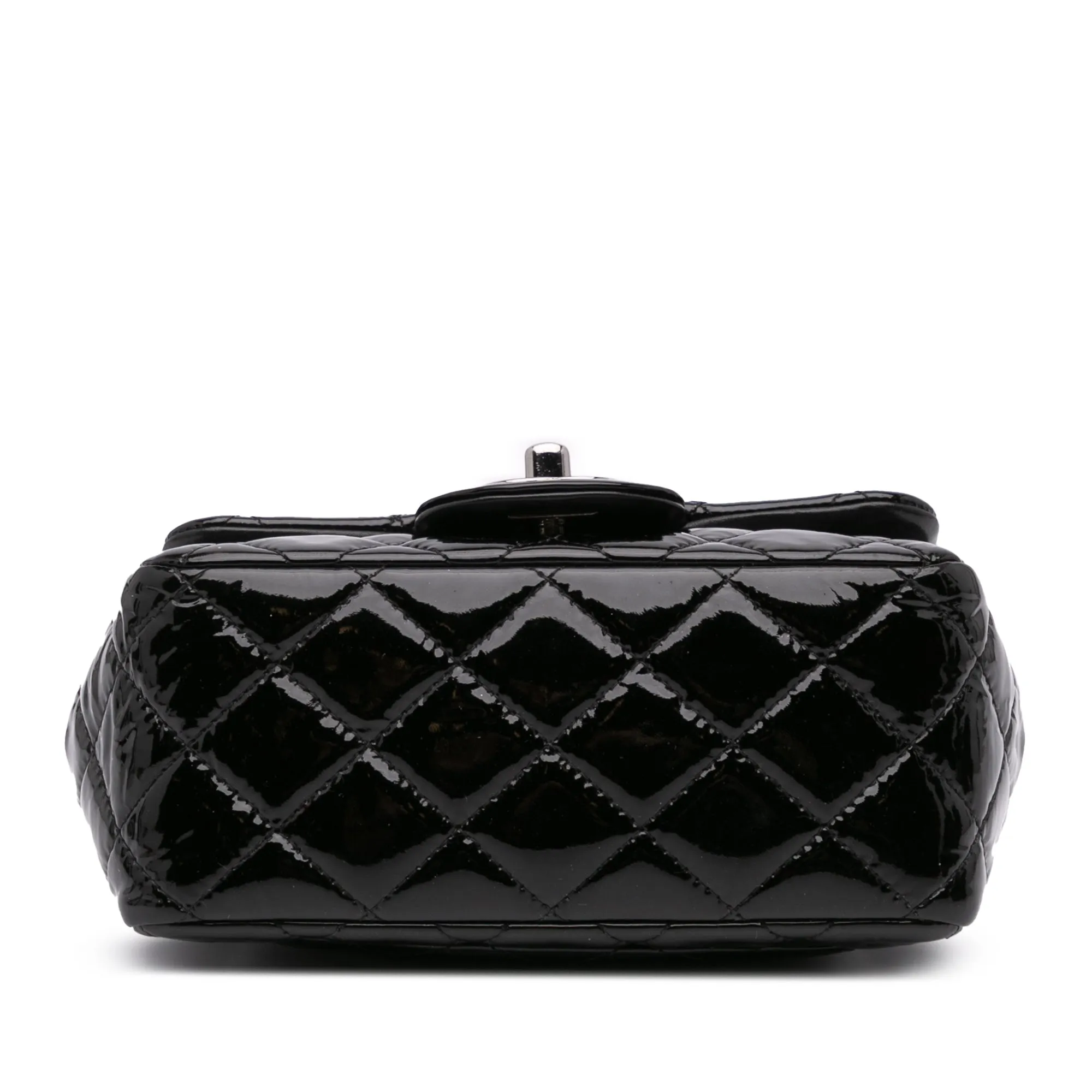 Mini Square Classic Patent Single Flap