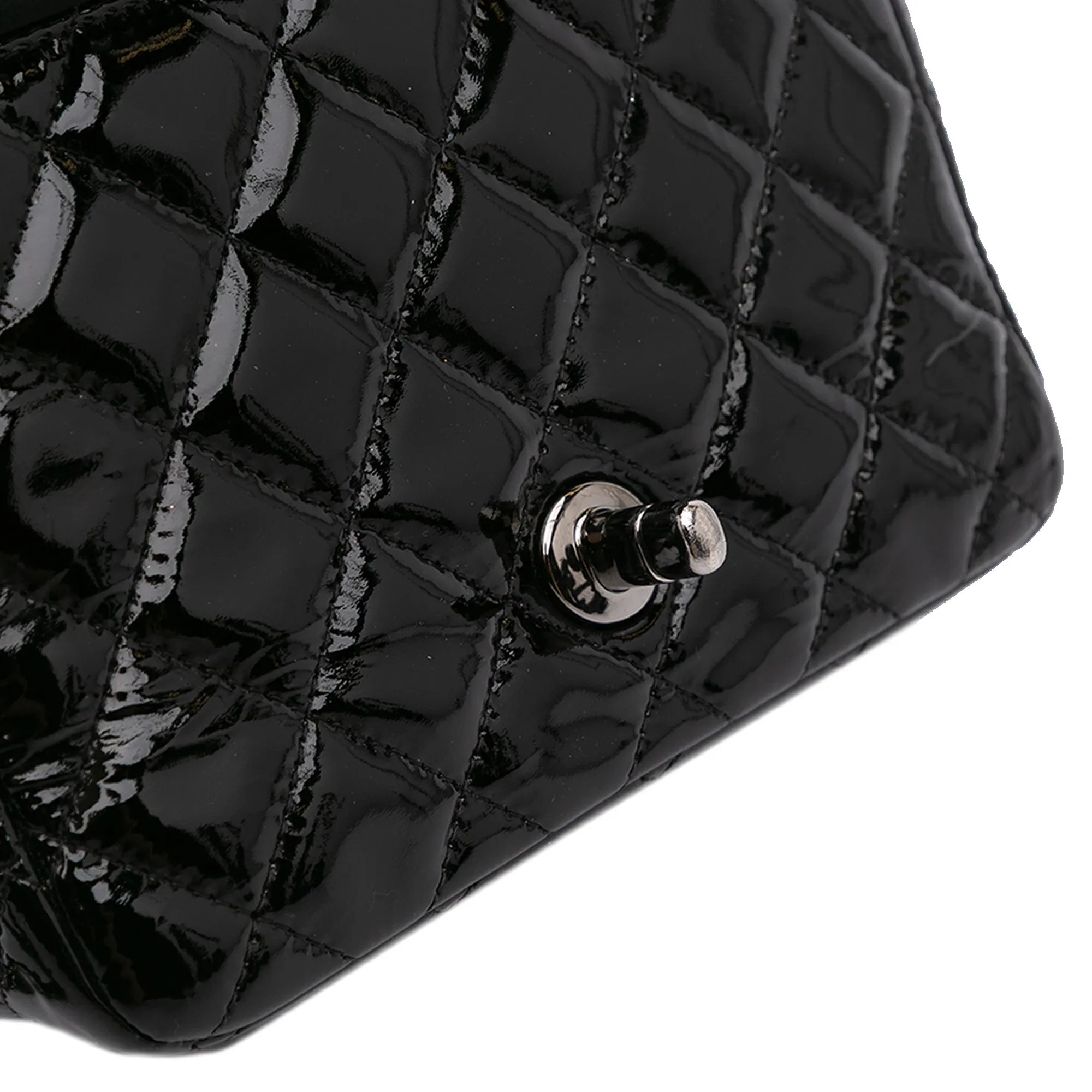 Mini Square Classic Patent Single Flap
