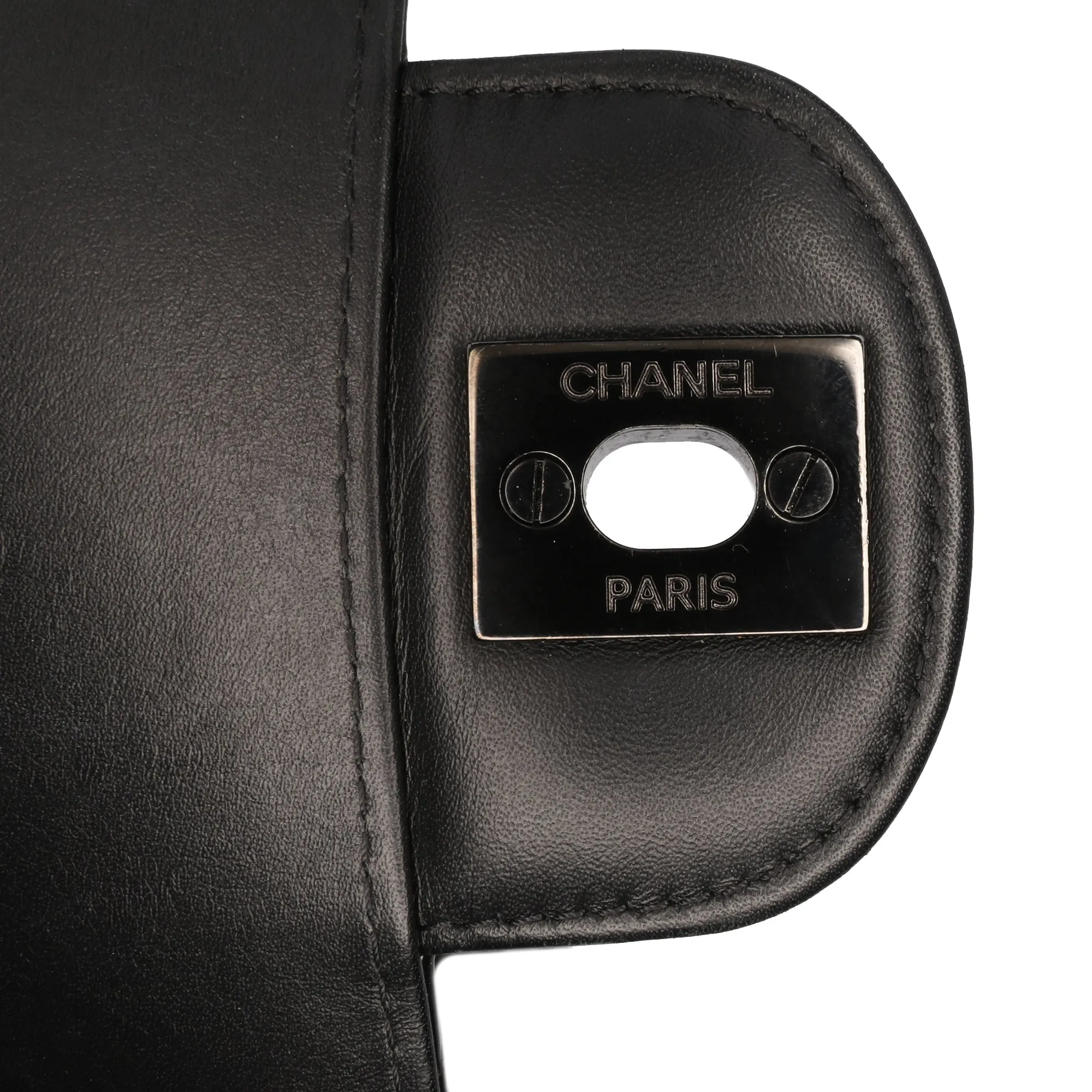 Mini Square Classic Patent So Black Single Flap