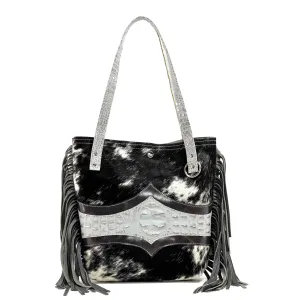 Mini Trisha - Black w/ Sterling Croc