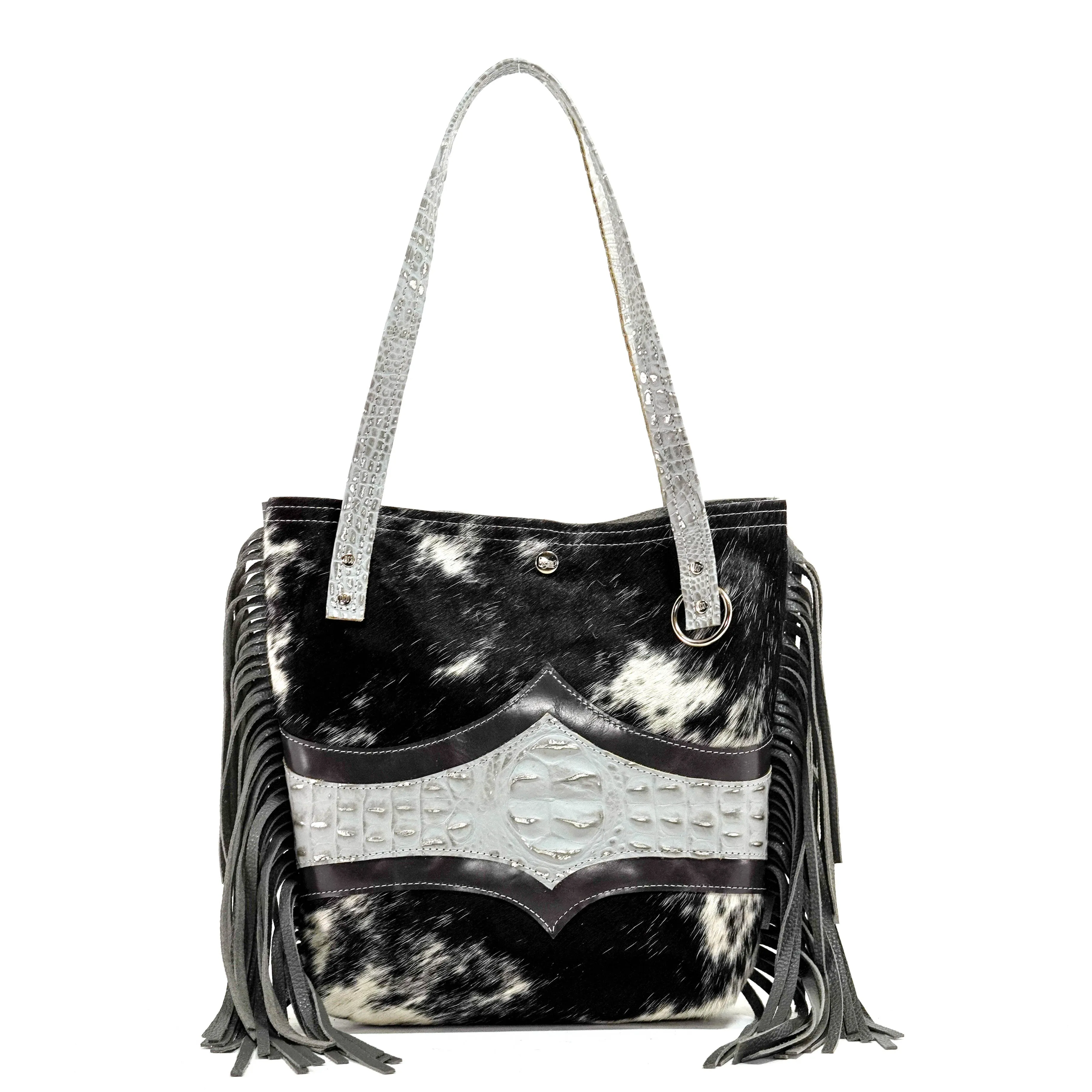 Mini Trisha - Black w/ Sterling Croc