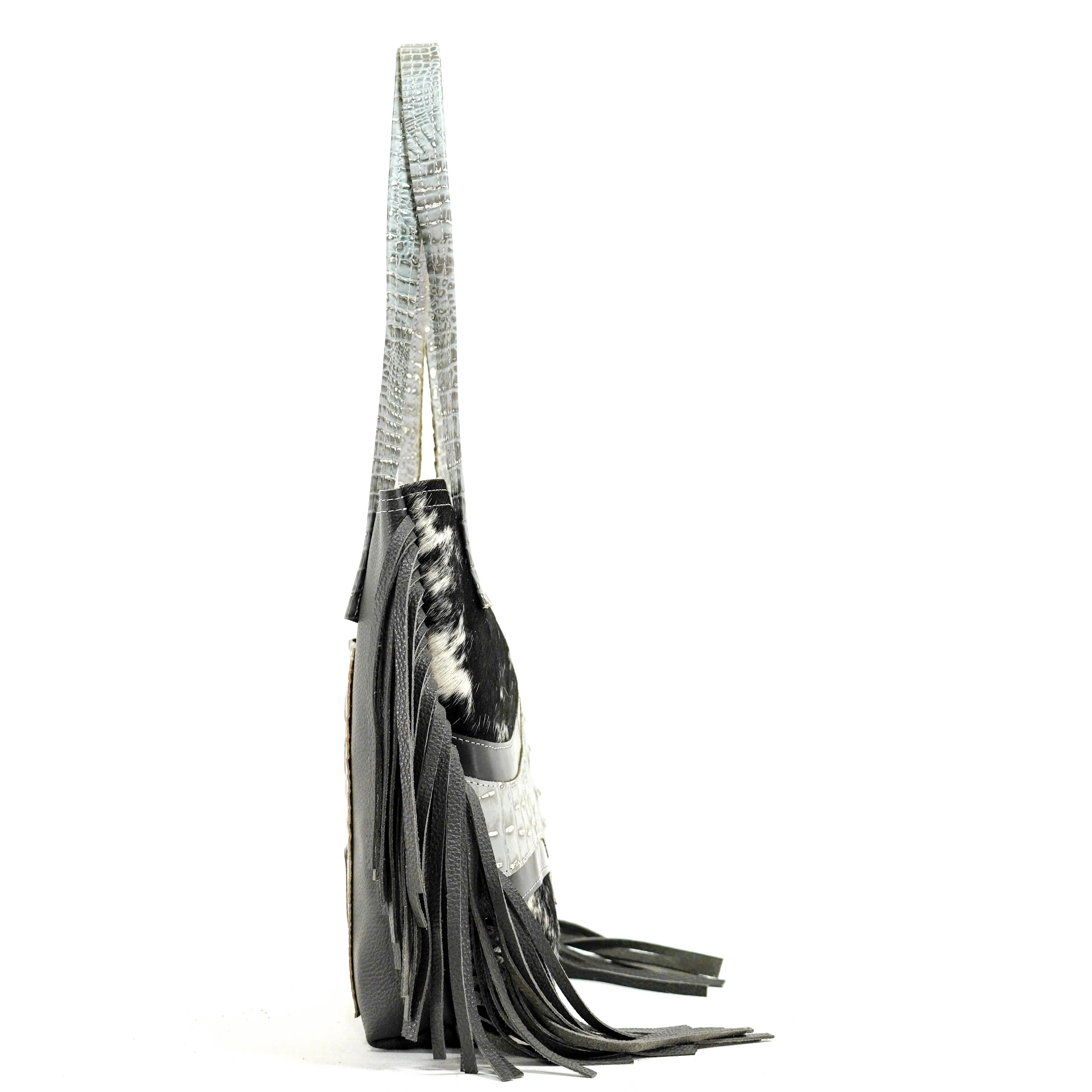 Mini Trisha - Black w/ Sterling Croc