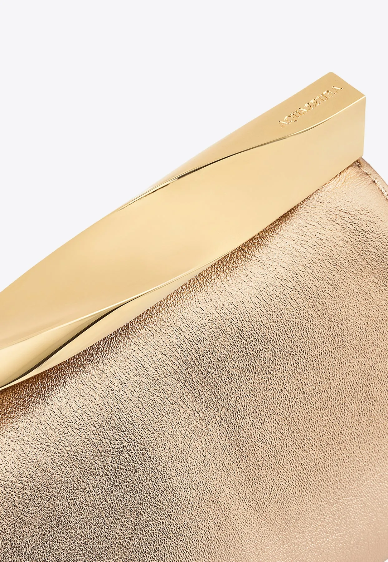 Mini Twist Metallic Leather Clutch