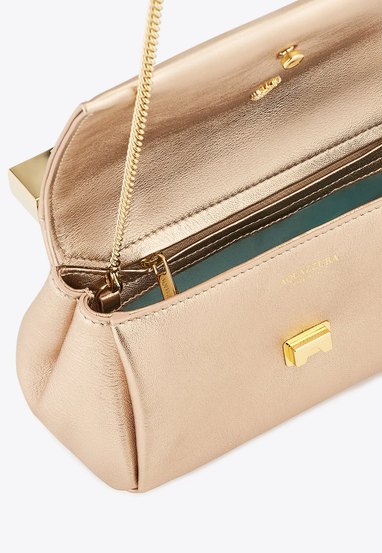 Mini Twist Metallic Leather Clutch