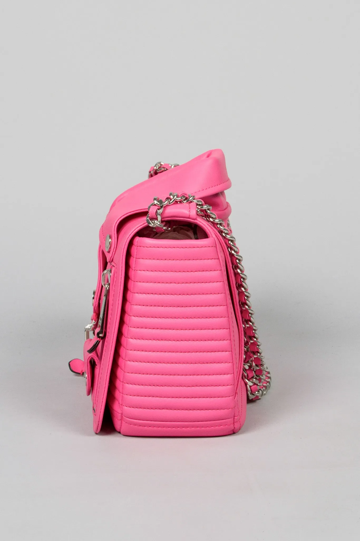 Moschino Moto Jacket Biker Bag in Barbie Pink