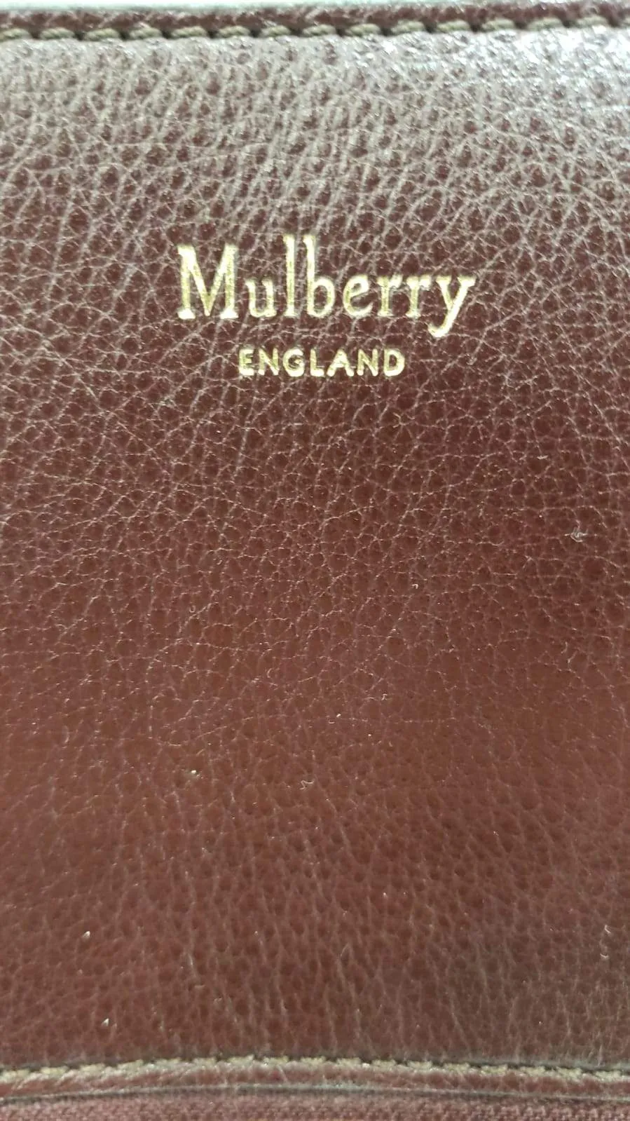 MULBERRY Large Maple "M" Snakeskin Oxblood Smooth Calf Tote Bag Burgundy