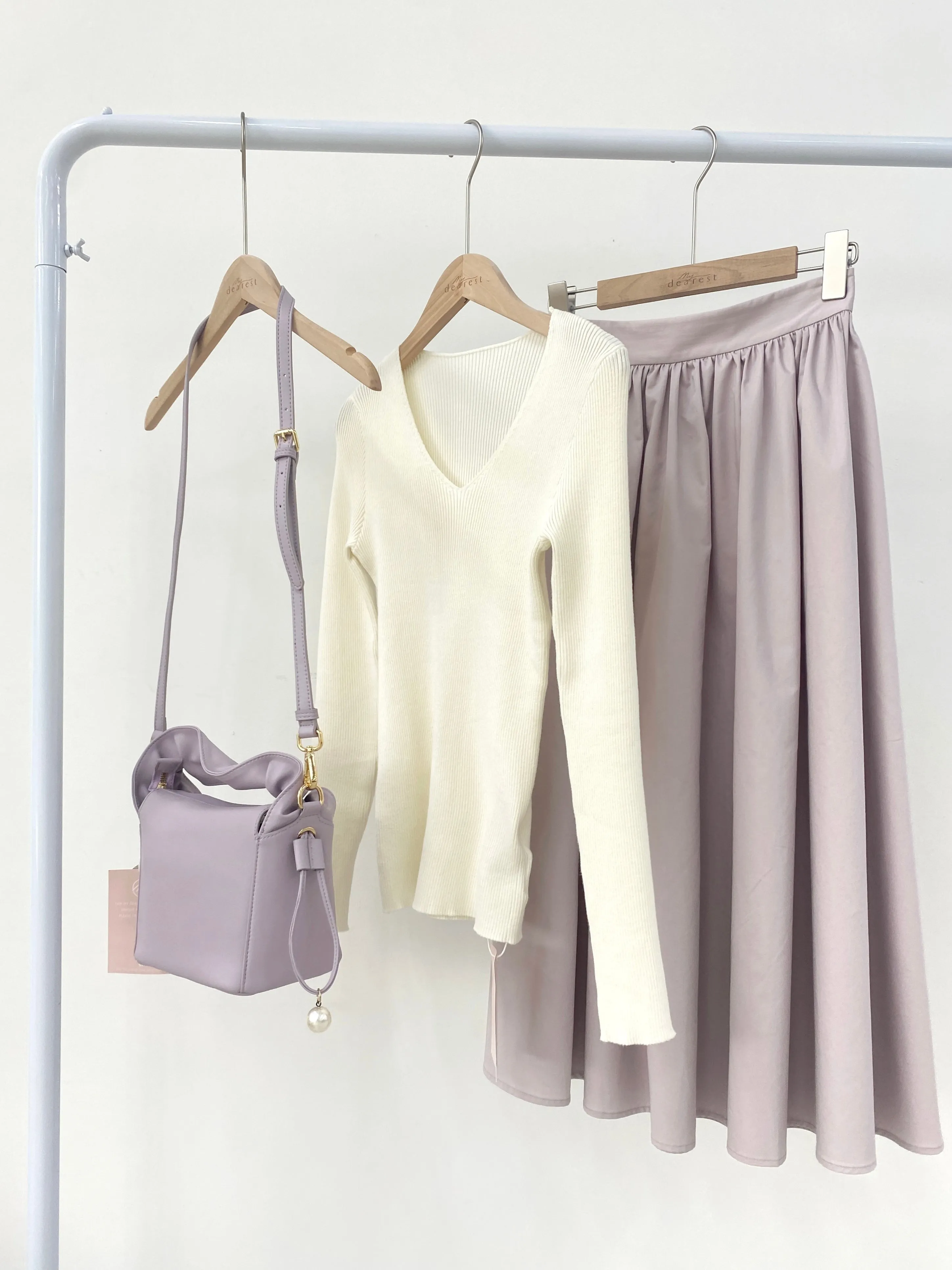 Myla Leather Tote - Purple