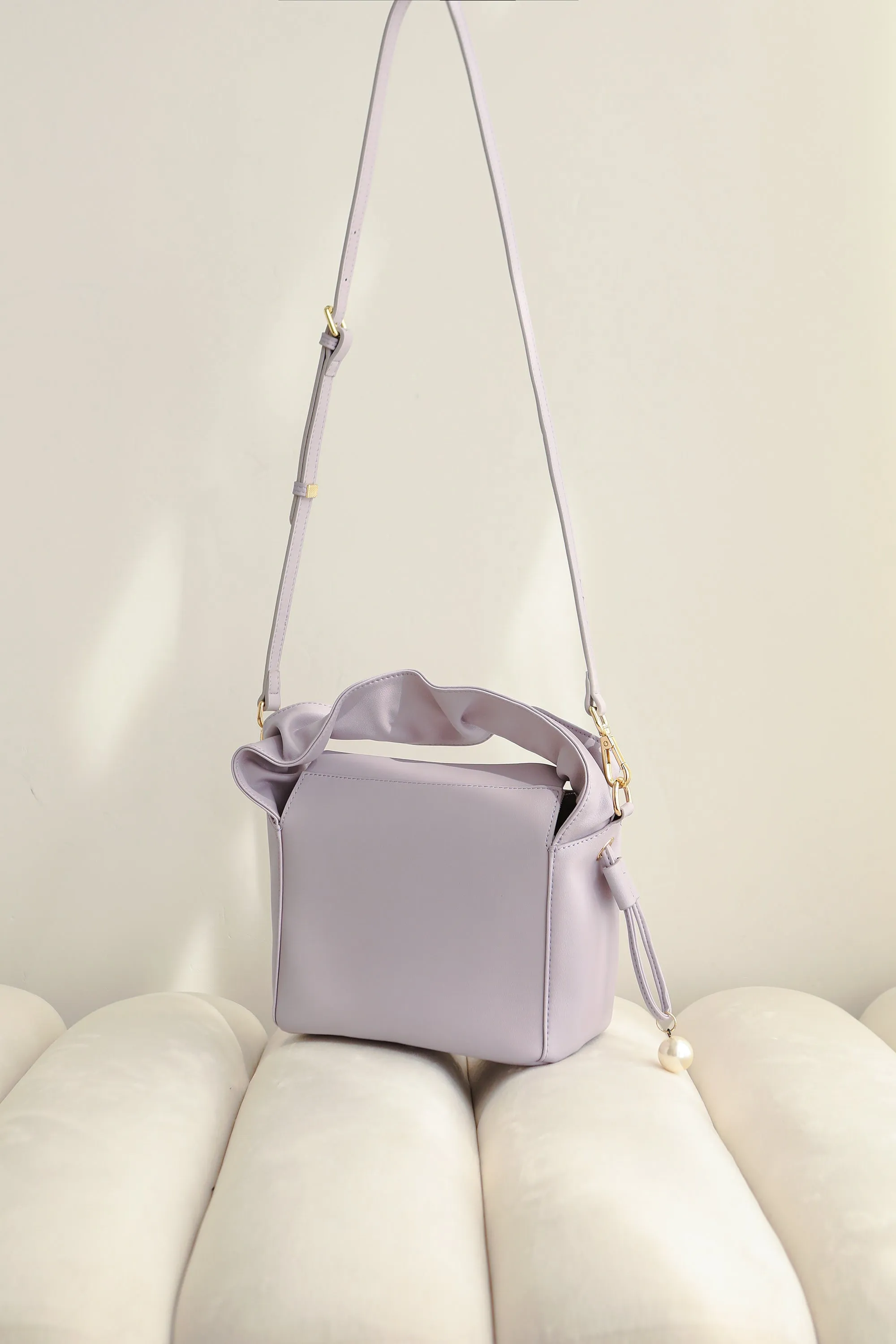 Myla Leather Tote - Purple