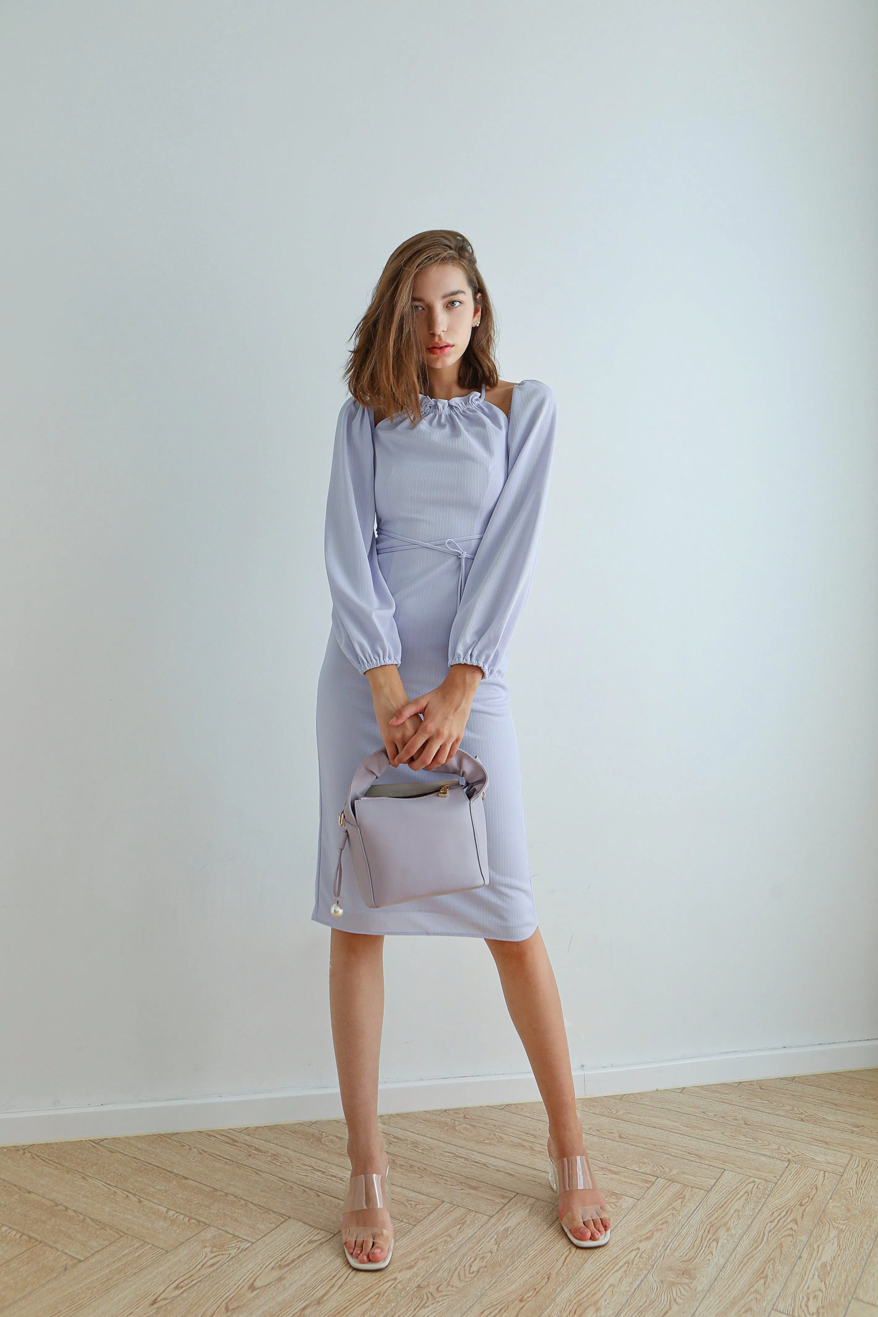 Myla Leather Tote - Purple