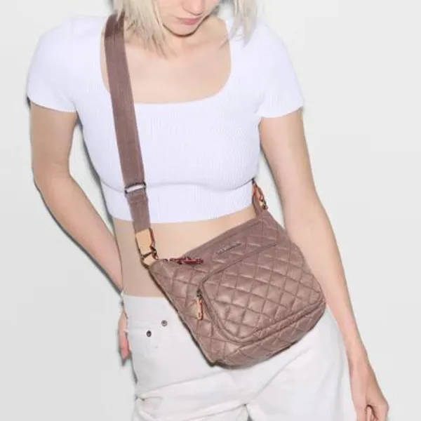MZ Wallace Metro Scout Crossbody Deluxe in Mauve
