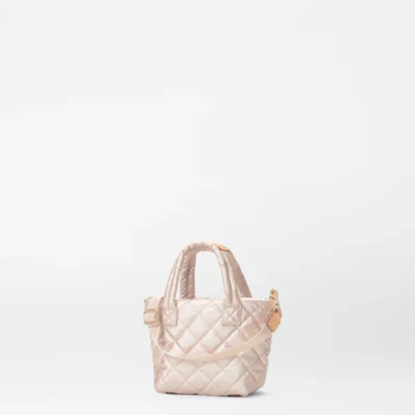 MZ Wallace Petite Metro Tote Deluxe in Pale Rose Gold Metallic