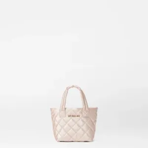 MZ Wallace Petite Metro Tote Deluxe in Pale Rose Gold Metallic