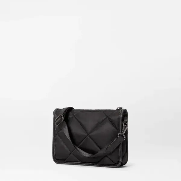 MZ Wallace Quilted Madison Convertible Crossbody in Black