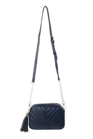 Navy Tassel Crossbody Bag