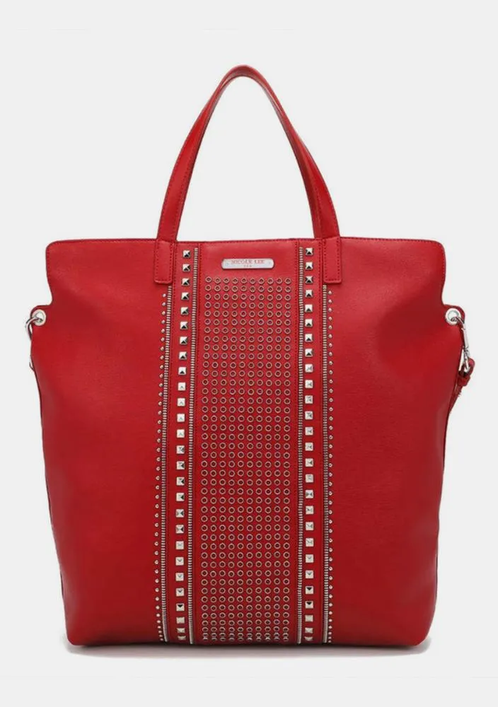 Nicole Lee USA Studded Large Tote Bag