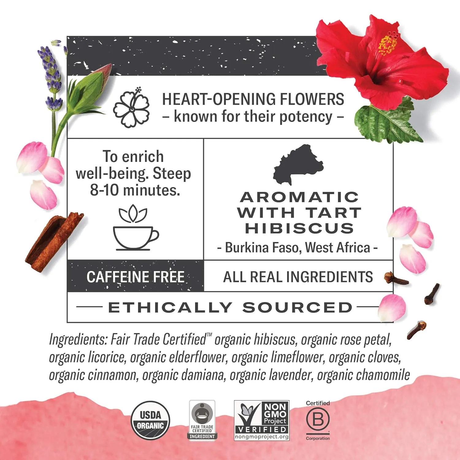 Numi, Hibiscus, 16 Non-GMO Tea Bags