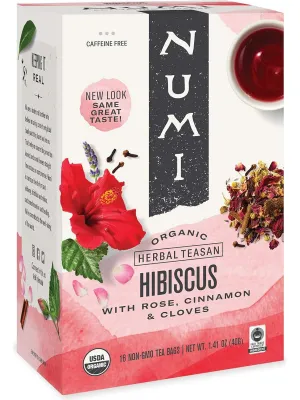 Numi, Hibiscus, 16 Non-GMO Tea Bags