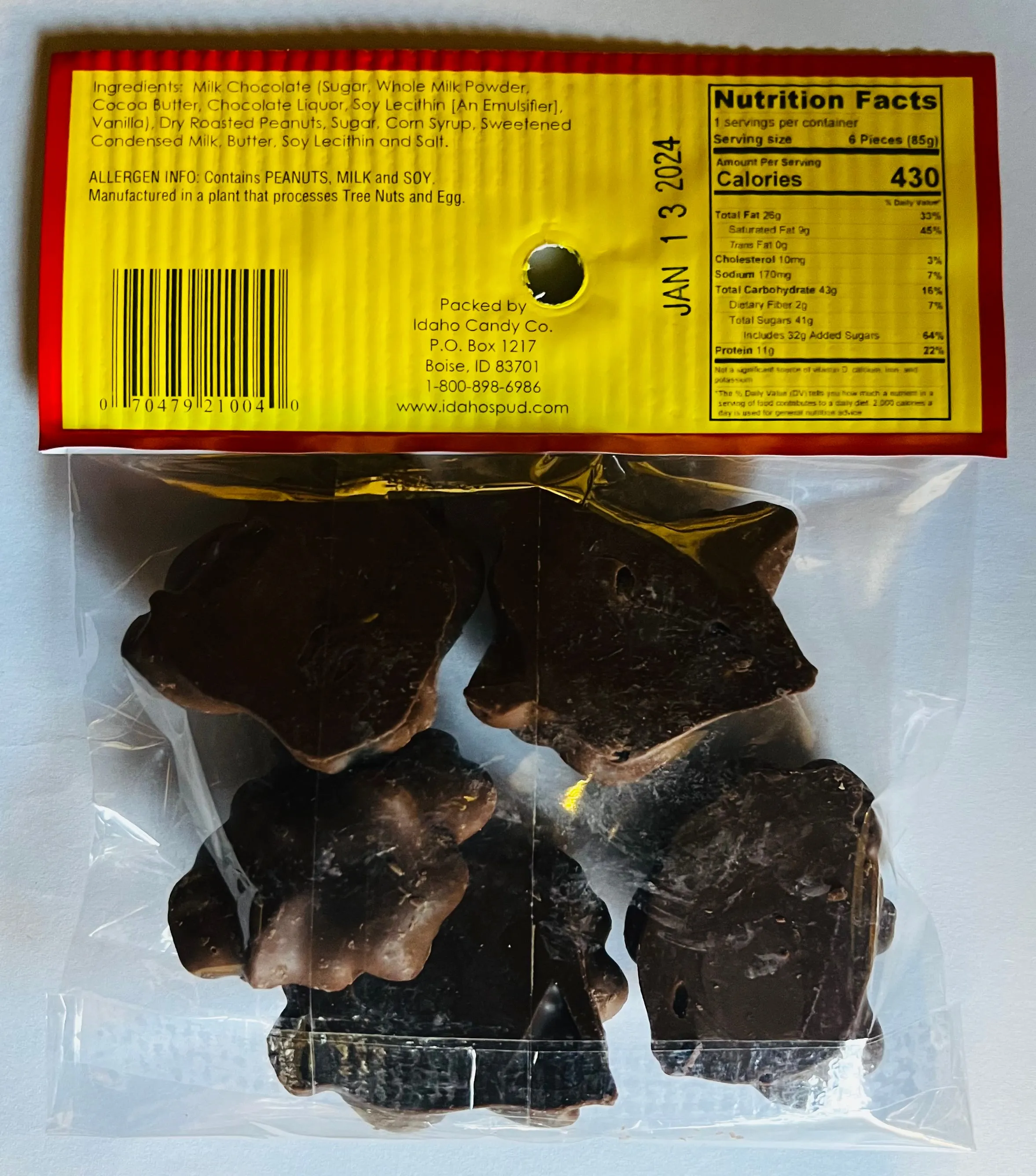 Old Fash Bag Choc Caramel Peanut Clusters 3 oz