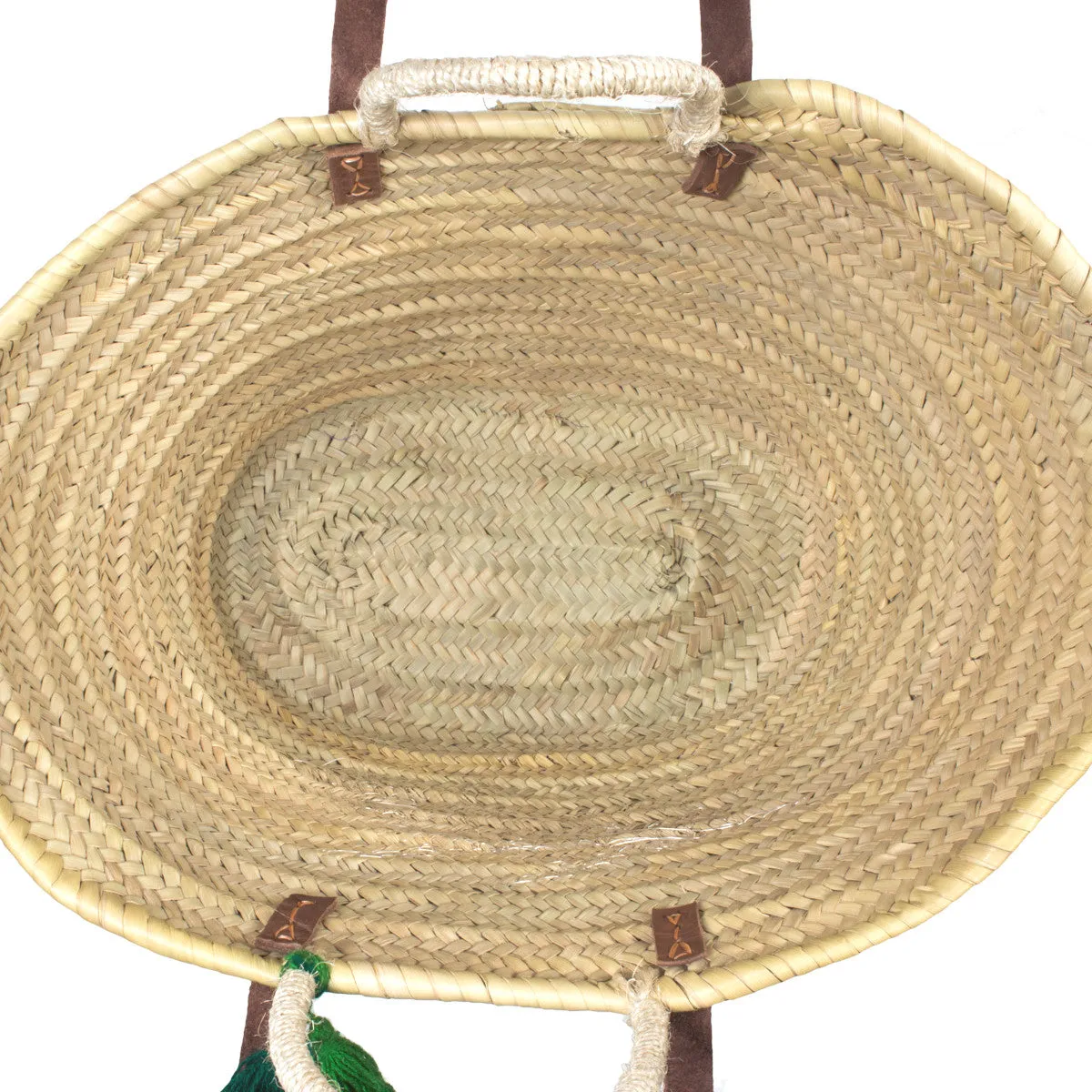 Olive Branch Embroidered Moroccan Woven Tote