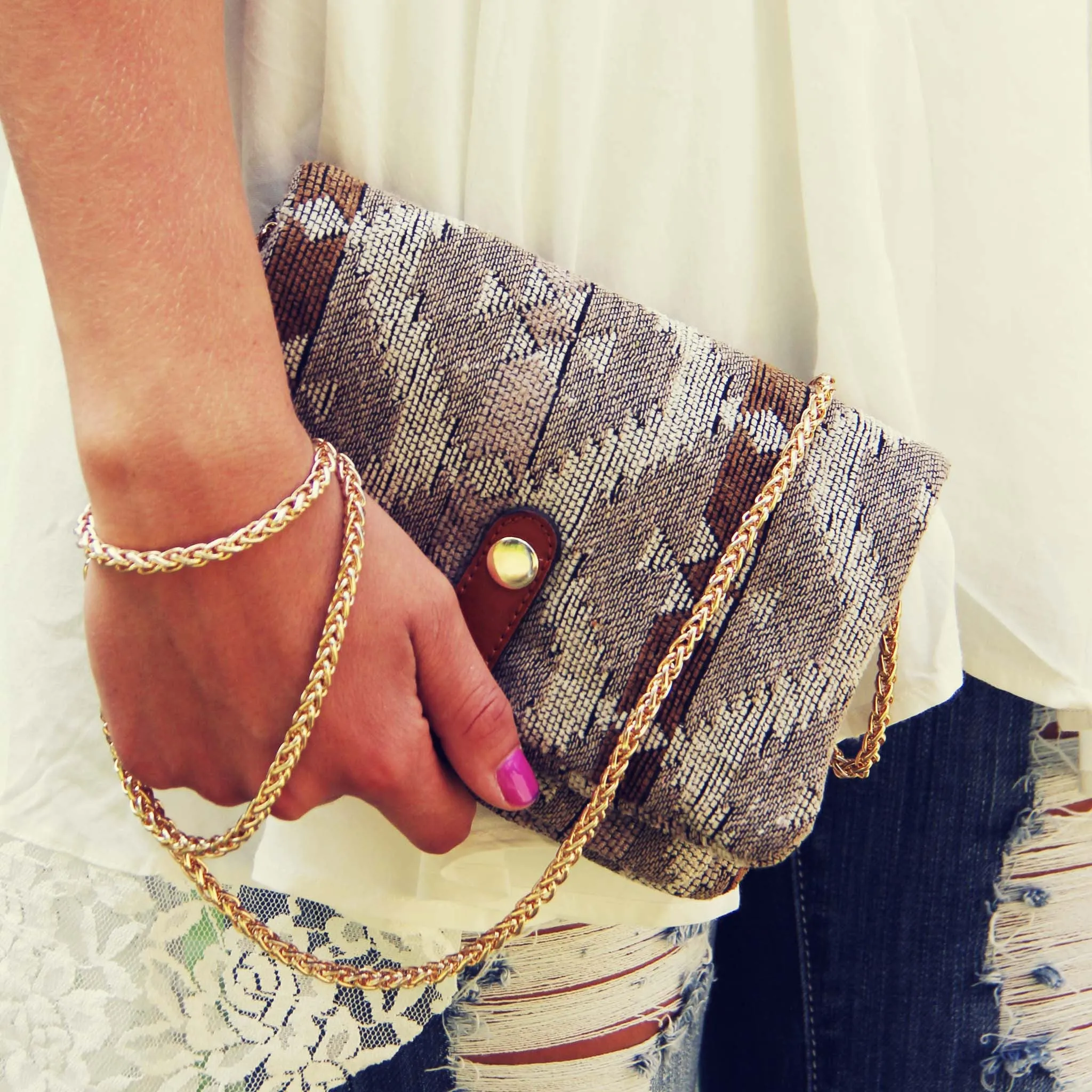 Painted Sky Cross Body Tote