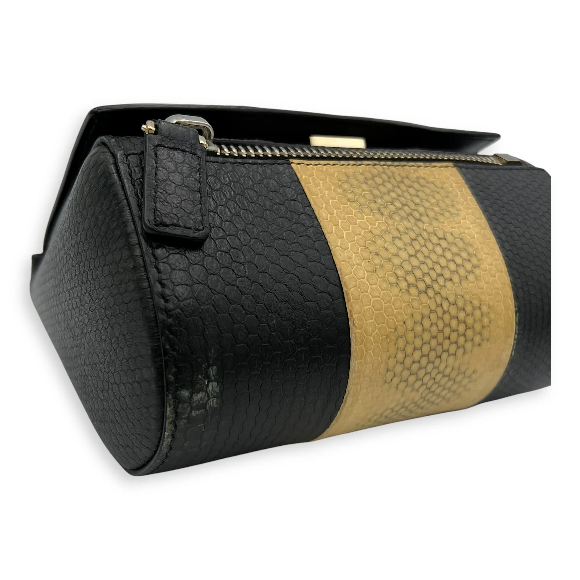 Pandora Box Crossbody Bag Multi-colour in Python Leather, Silver hardware