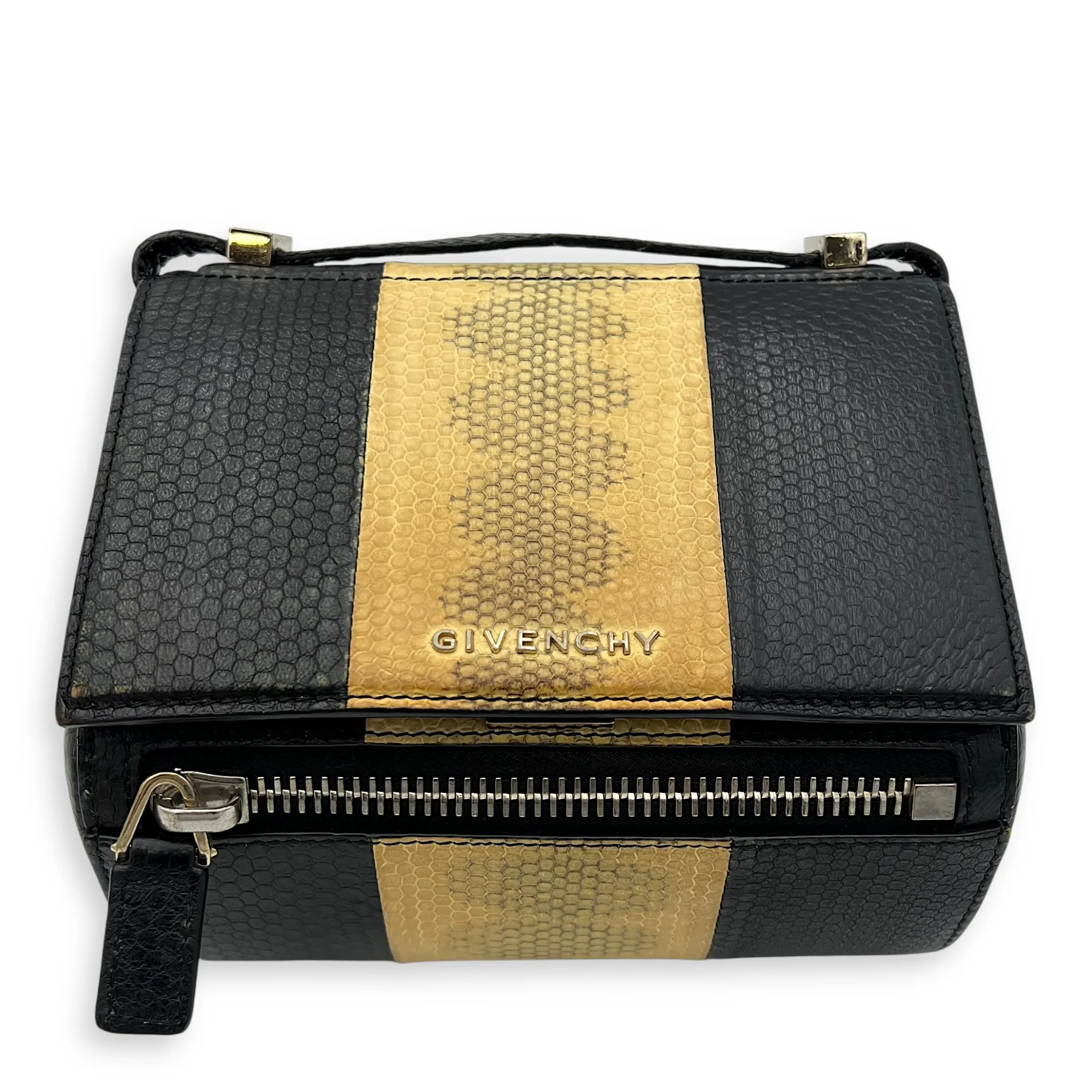 Pandora Box Crossbody Bag Multi-colour in Python Leather, Silver hardware