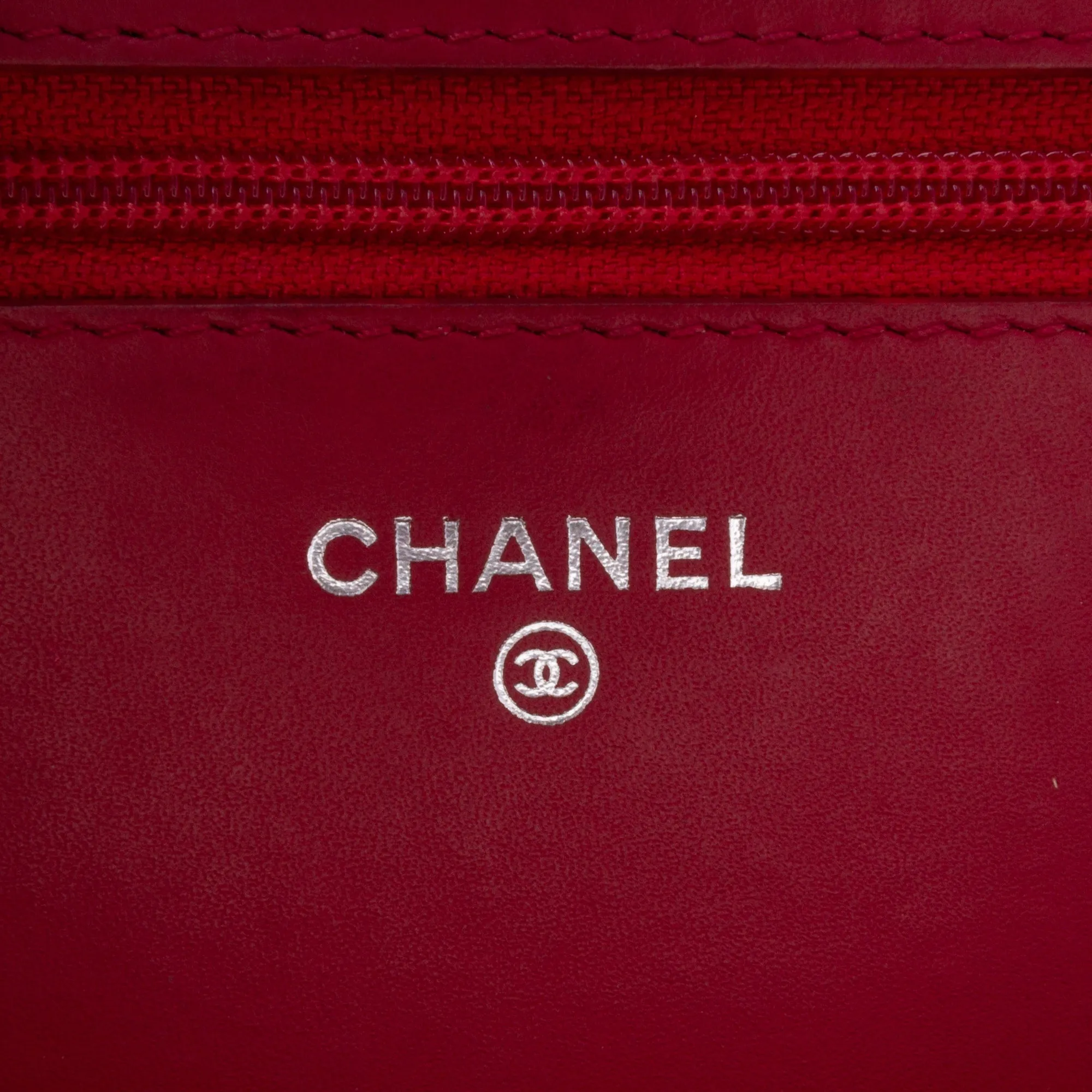 Paris Dallas CC Patent Goatskin Wallet on Chain