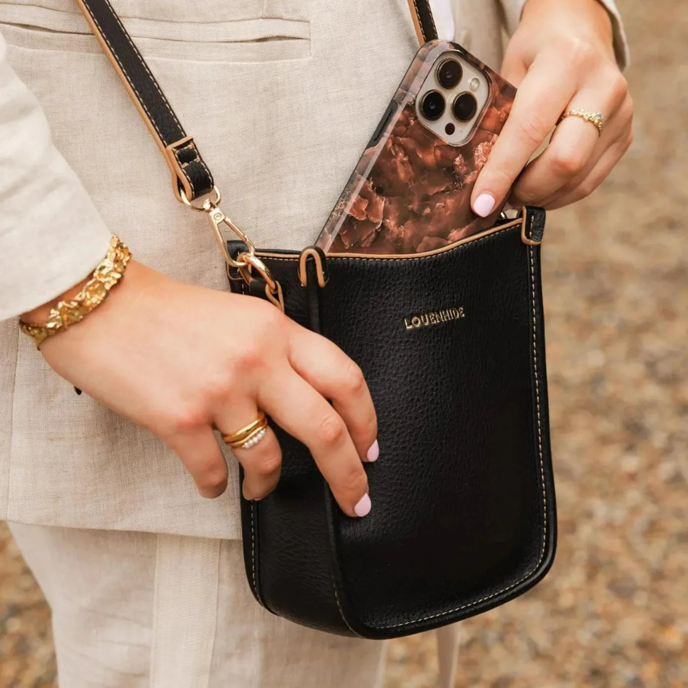 Parker Phone Crossbody Bag - Black